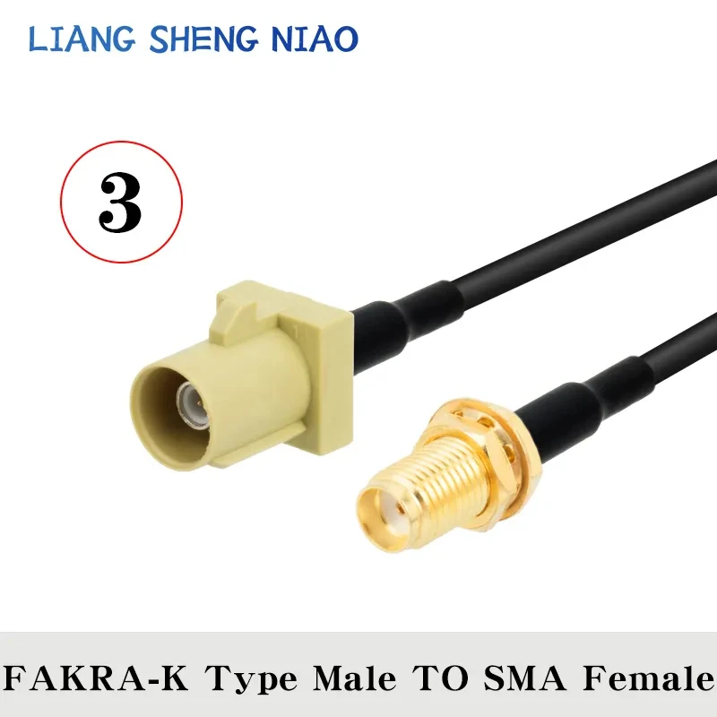 Imagem -03 - Fakra K-masculino e Feminino Rg174 Cabo Coaxial Rádio de Carro por Satélite Telefone Celular Gsm 50ohm Telemática Cabo de Extensão