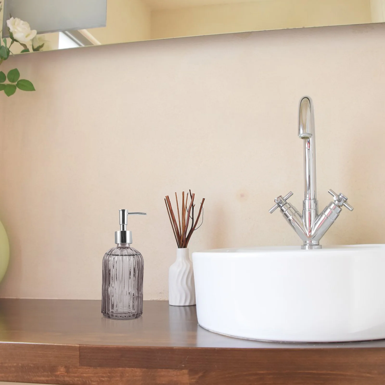 2 Stück Glas-Spenderflaschen, langlebig, für Shampoo, Lotion, Aufbewahrung, Pumpflaschen, tragbar, auslaufsicher, wiederverwendbar, Behälter für Reisen