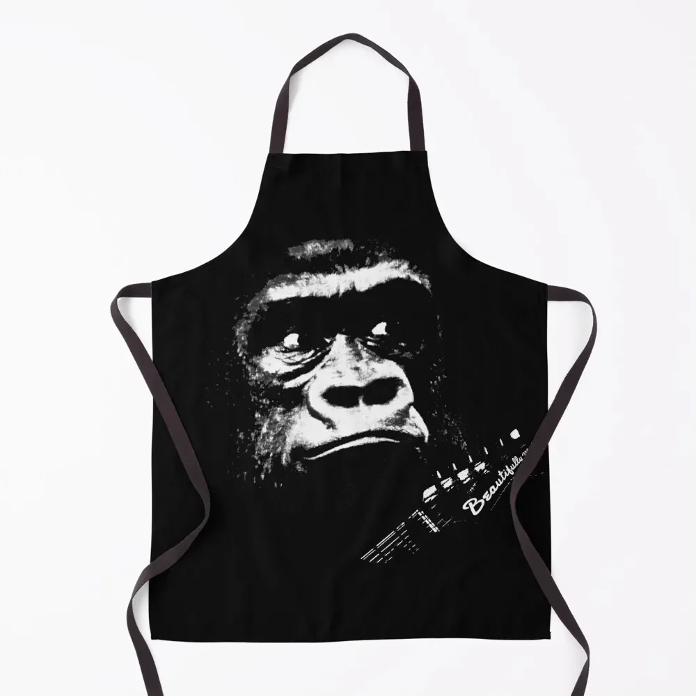 

Gorilla guitar Apron kitchen jacket woman Teacher Woman Kitchens painters Apron