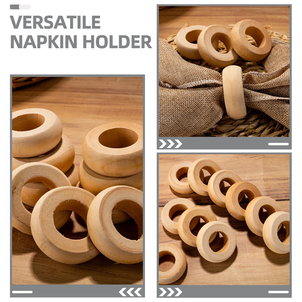 

10 шт. деревянные кольца для салфеток элегантные деревенские круглые декоративные уникальные держатели ручной работы венок для фермерского дома пастораль DIY