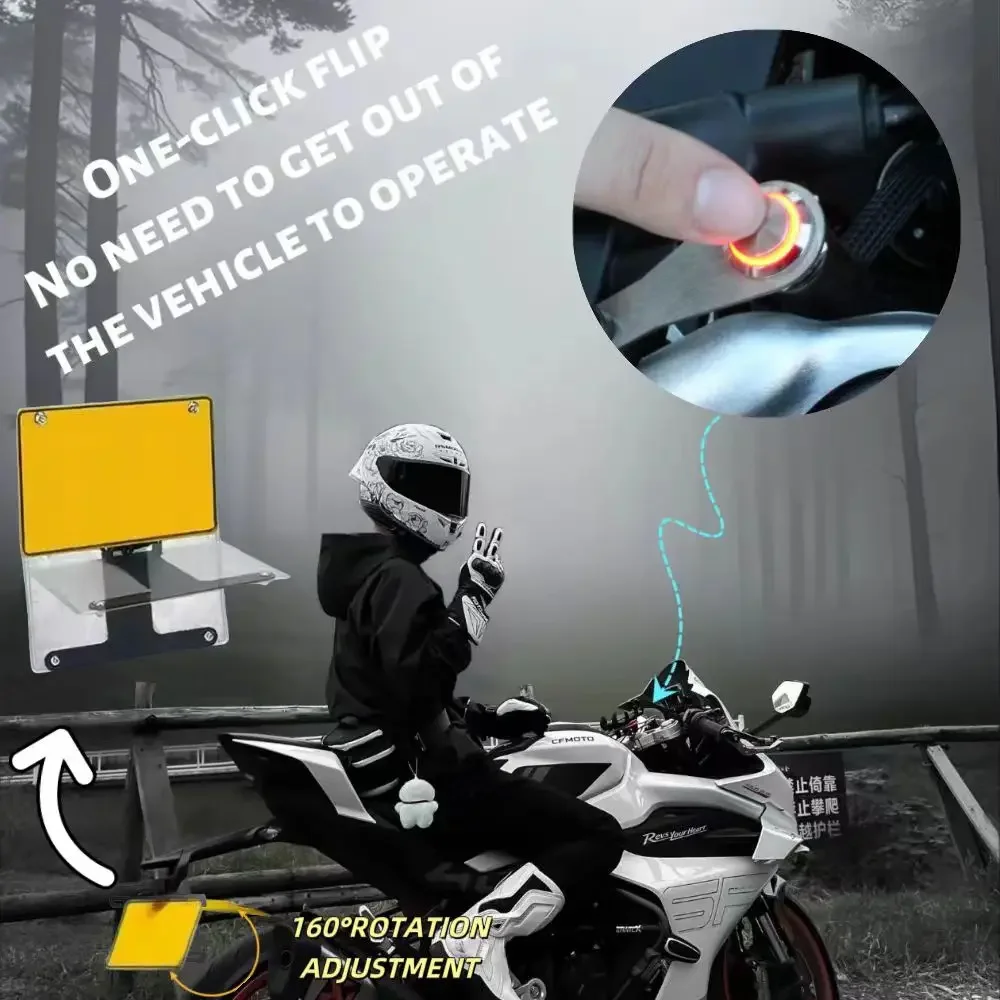 

ДЛЯ CFMOTO 450SR 450NK с одной кнопкой, автоматическая откидная рамка номерного знака мотоцикла, хвостовой аккуратный держатель номерного знака мотоцикла