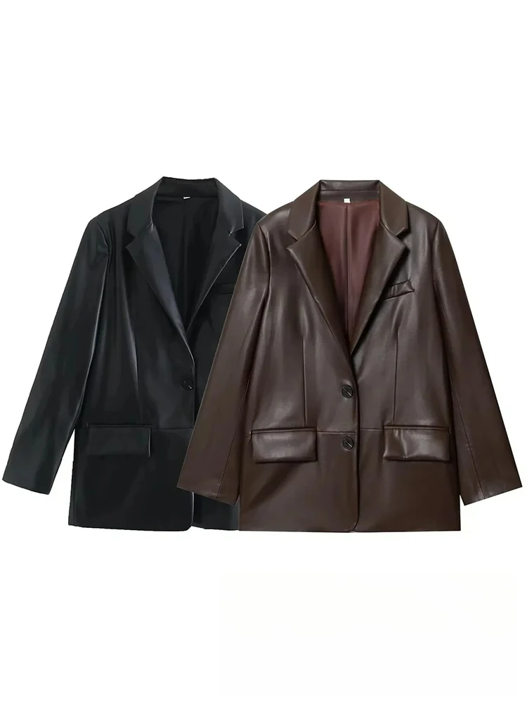 

KONDALA Vintage Holiday Chic Women Blazer Single Breasted Long Sleeve Blazer New Fashion 2025 Autumn Winter Office Lady Blazers