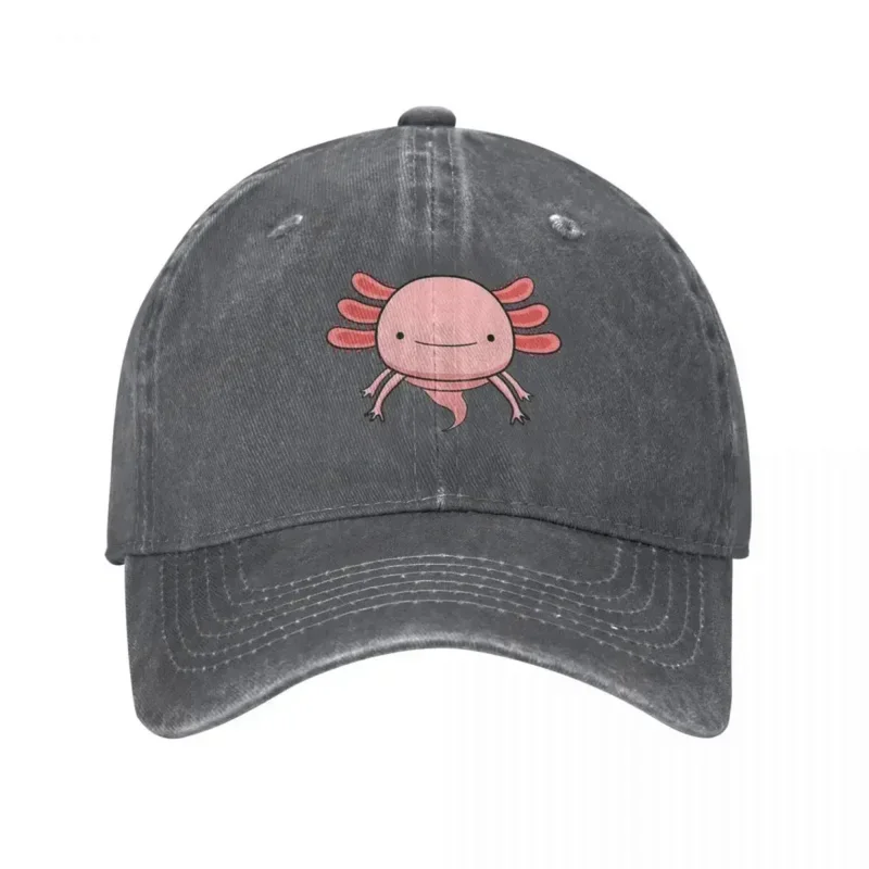 I Axolotl Questions Baseball Caps Fashion Washed Denim Hats Outdoor Casquette Streetwear Baseball Cowboy Hat for Men Women