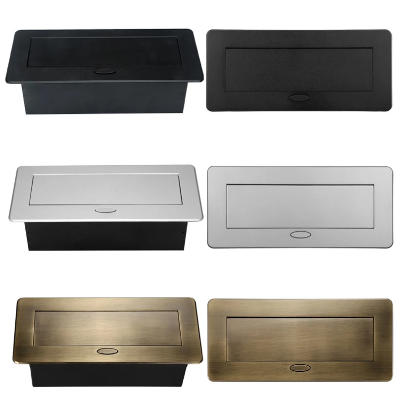 Imagem -02 - Soquete Pop-up Embutido Soquete de Mesa Prata Fonte de Alimentação de Conferência Oculta Todo o Alumínio ue fr Padrão Alemão