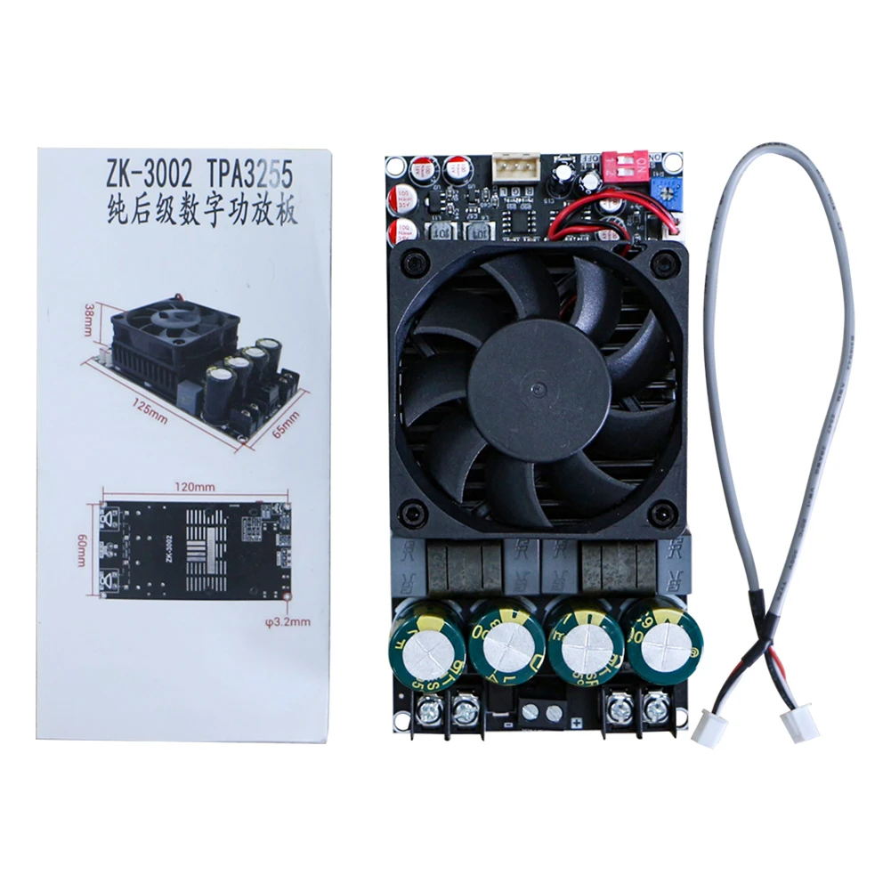 

ZK-3002 Digital Amplifier Board High Power Stereo TPA3255 Stereo Audio Amplify Board Pure Rear Stage Power Amplifier Board