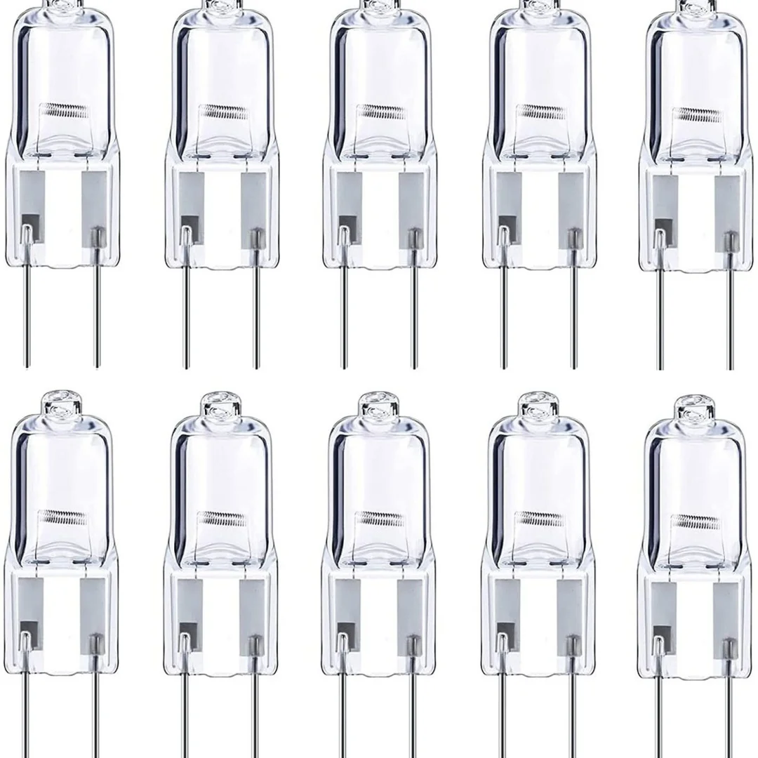 10 Pieces Of Halogen Lamp Beads G6.35 12V 20W 35W 50W Light Crystal Projection Lamp Holder Shadowless Bulb Garden Swimming Equip