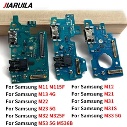 Samsung M11,m12,m13,m21,m22,m23,5g,m31,m31s,m32,m33用のUSB充電ソケットジャックコネクタ