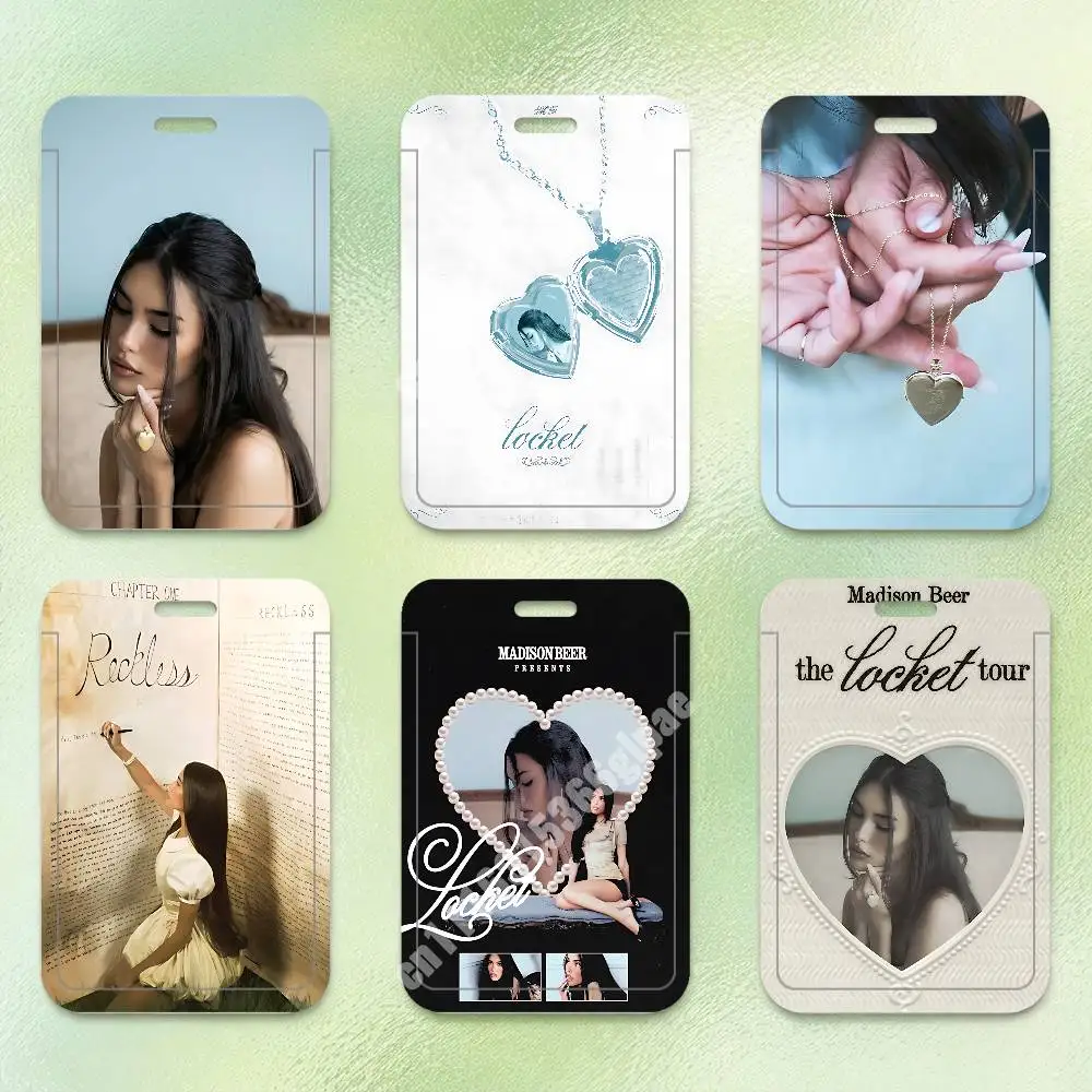 Locket M-Madison B-Beer Make You Mine Plastic Card Holder Worker ID Card Clear Transparent Employee Visitor Pass