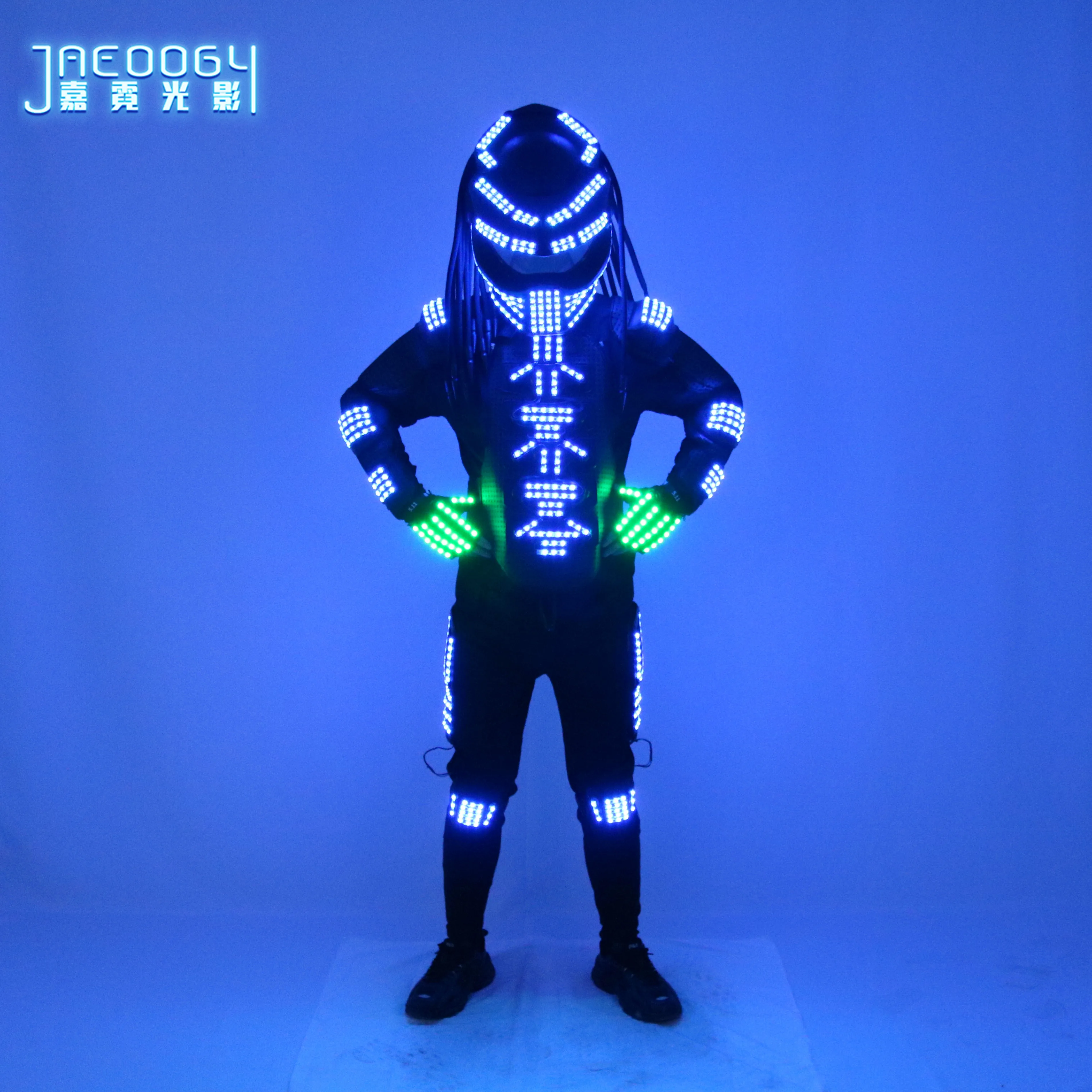 New Hora Loca Party Stage Performance Led Robot Costume Rgb Change Color Led Stilt Robot Led Robot Costume