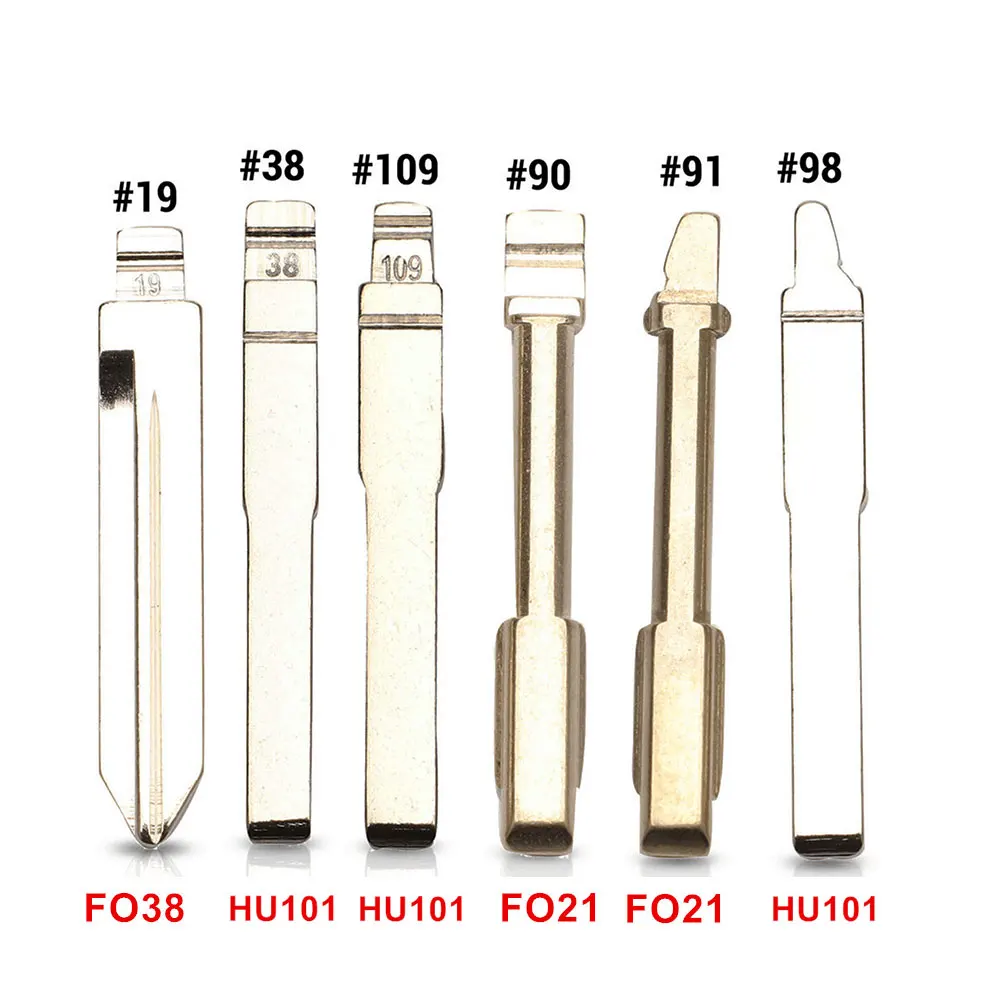 10pcs/Lot Metal Uncut Flip Key Blank HU101 FO21 FO38 KD Remote Car Key Blade for Ford Fusion Focus Mondeo Land Rover Jaguar