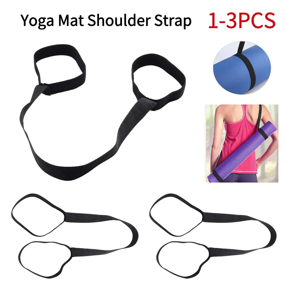 1-3PCS Yoga Mat Strap Belt Portable Adjustable Sports Sling Shoulder Carry Strap Exercise Stretch Fitness Elastic Yoga Belt