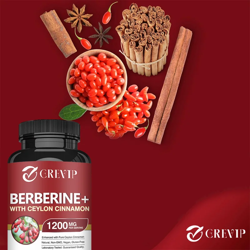 Berberine with Ceylon Cinnamon Capsules - Cardiovascular and Digestive Health, Supports Immune System, Antioxidant