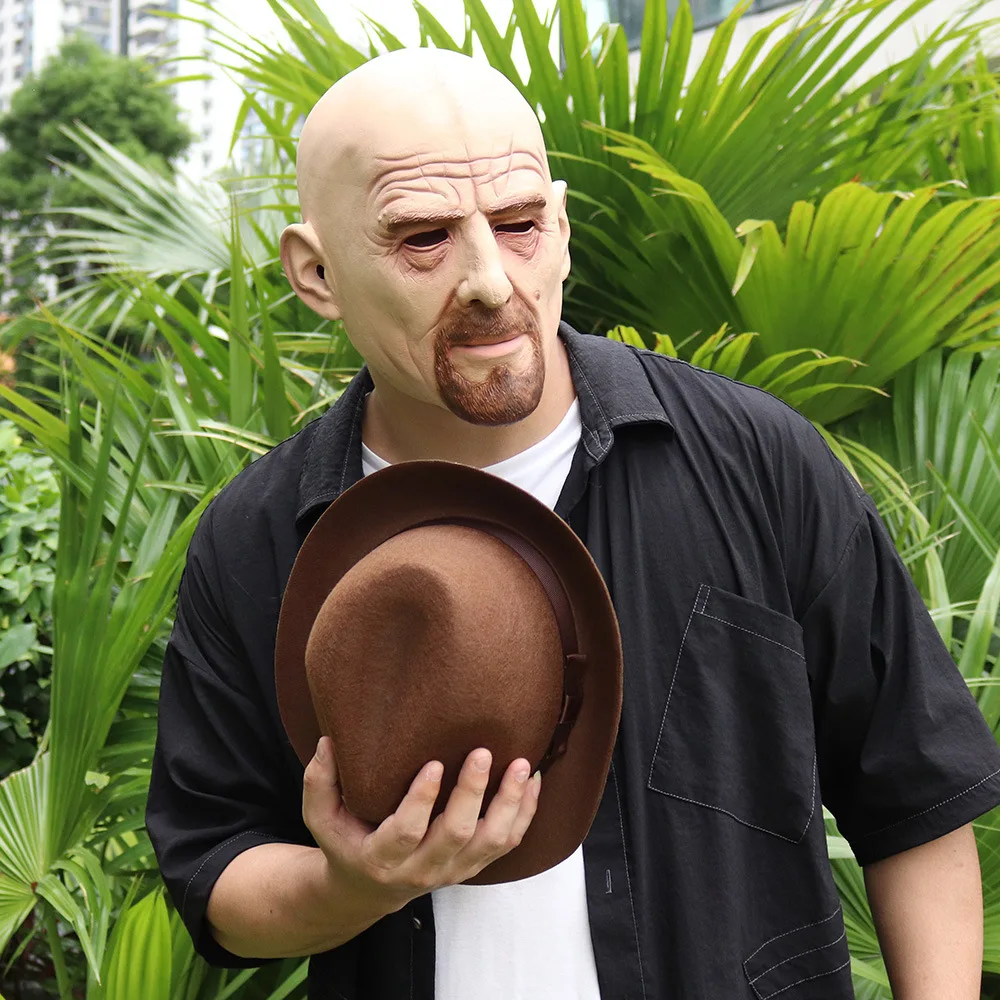 

3D real human headgear Halloween mask, Heisenberg old man mask, like Halloween costume props, role-playing cosplay props