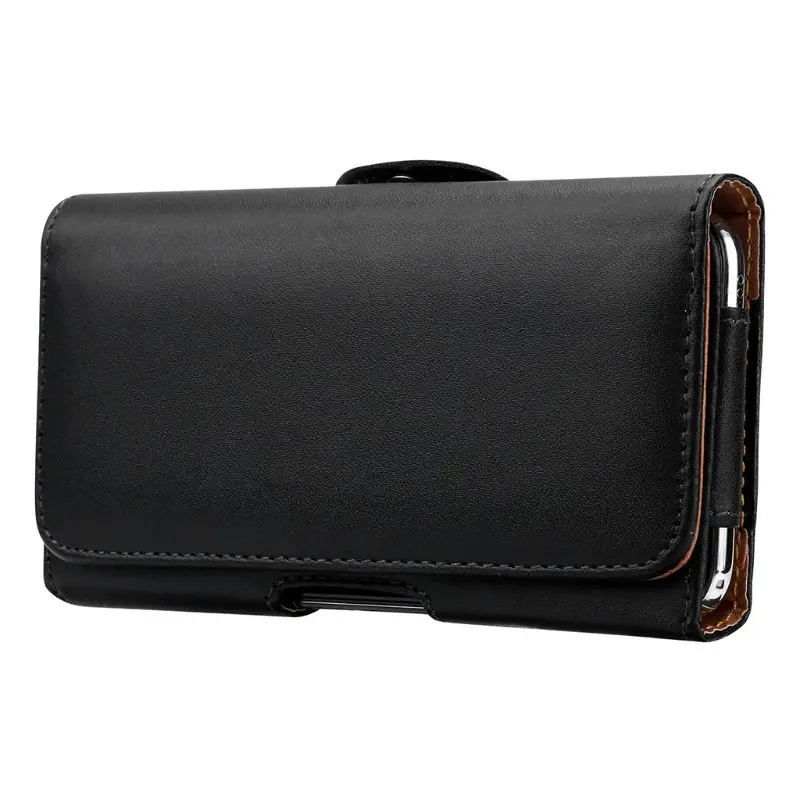 PU Leather Horizontal Waist Belt Clip Pouch Phone Bag Holster Protective for Case on for Men 517D