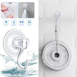 Strong Ransparent Reusable Vacuum Suction Cup Hook Non Punched Glass Kitchen Bathroom Wall Supplies Towel And Umbrella Hook