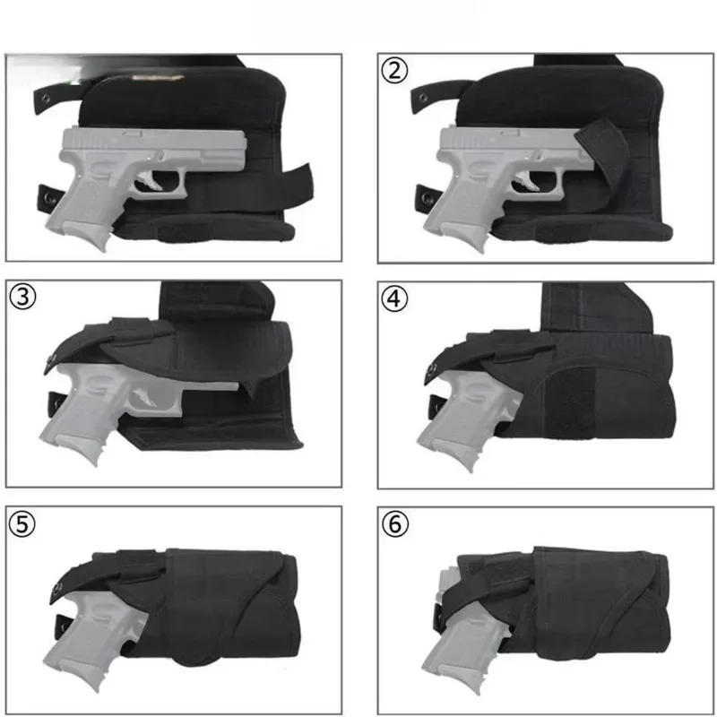 Universal Left Right Hand Gun Holster Tornado Drop Leg Thigh Holsters Hunting Airsoft Glock Handgun Pistol Holder Waist Bag - view 4