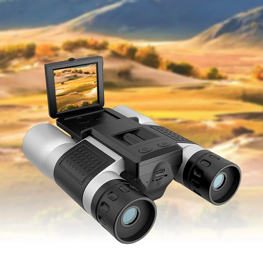 DT10 Camera and video binoculars Silver HD powerful, suitable for home video outdoor camping hunting bird watching