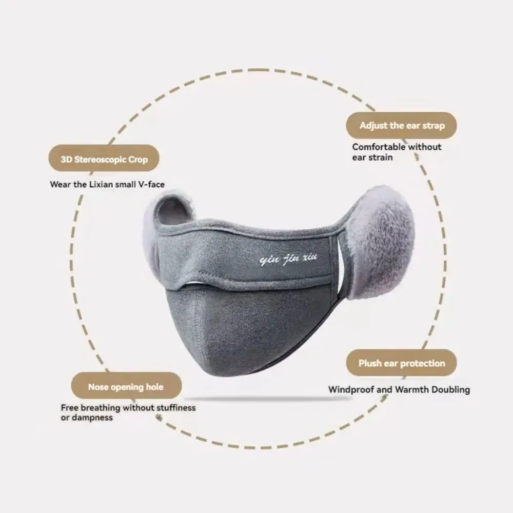 심플한 열 귀마개 마스크 플러시 방풍 플리스 겨울 마스크, 방진 워머, 이어플랩 사이클링 이어플랩, 신제품