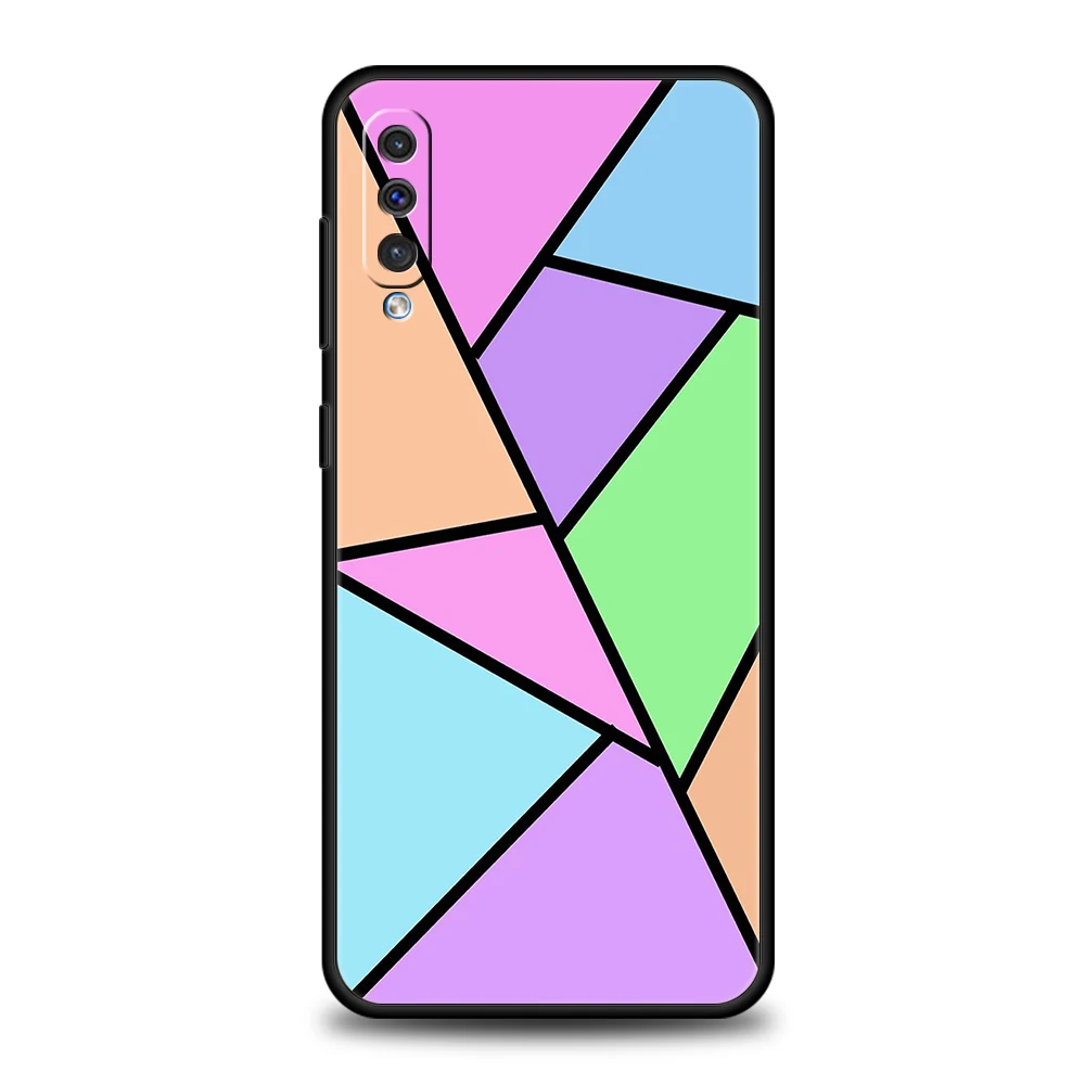 اللون الهندسة الرخام الحال بالنسبة لسامسونج A56 A36 A26 A24 A16 A14 A12 A32 A50 A70 A22 A30 A40 A34 A54 A42 A52 A04s A06 5G غطاء