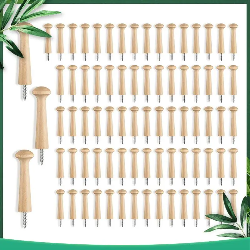 

(NEW) Wood Shaker Nails Wood Screw-In Shaker Nails 2.9 Inch Long Unfinished Wood Shaker Frame For DIY Paint Colors