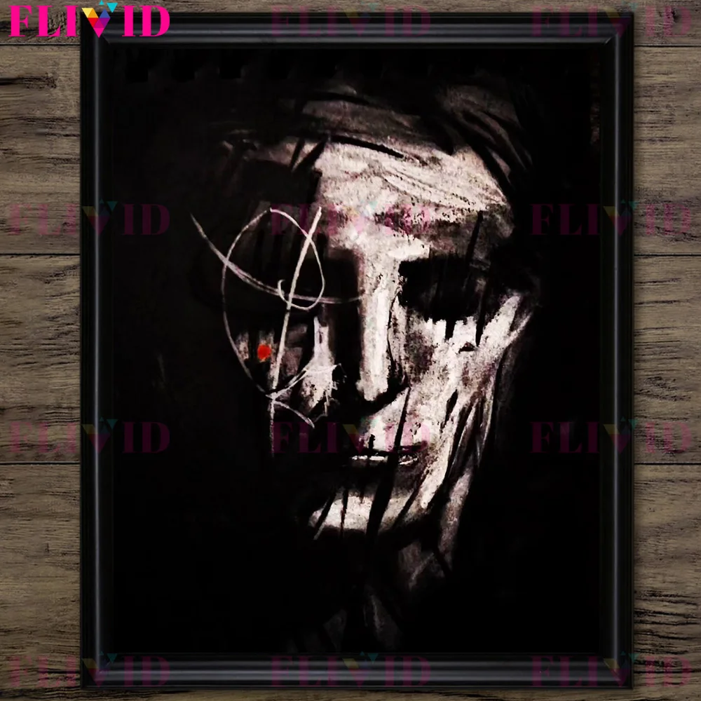 Weird And Twisted Horror Portraits,Vintage Wall Art Canvas Painting Creepy Demonic Gothic Art Poster And Print Home Decoration