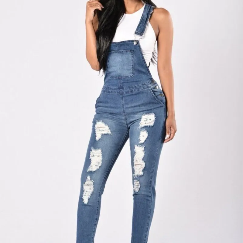 SUSOLA Trend Women Denim Jumpsuit Ladies Spring Trend Loose Jeans Rompers Female Casual Overall Playsuit With Pocket 9583