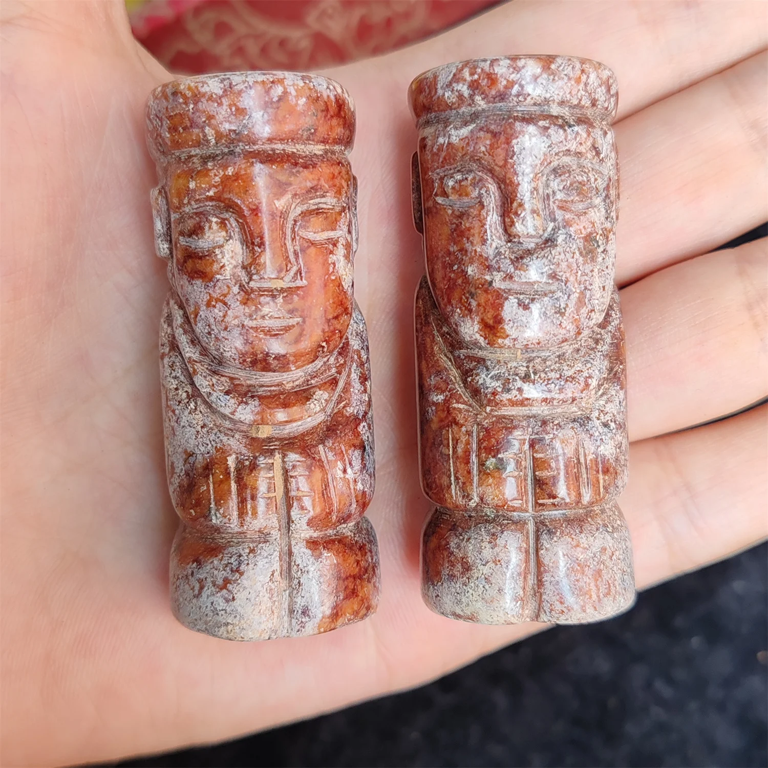 1pcs/lot Natural Han Dynasty old jade figures old men exquisite workmanship lifelike Ethnic accessories small ornaments pendants