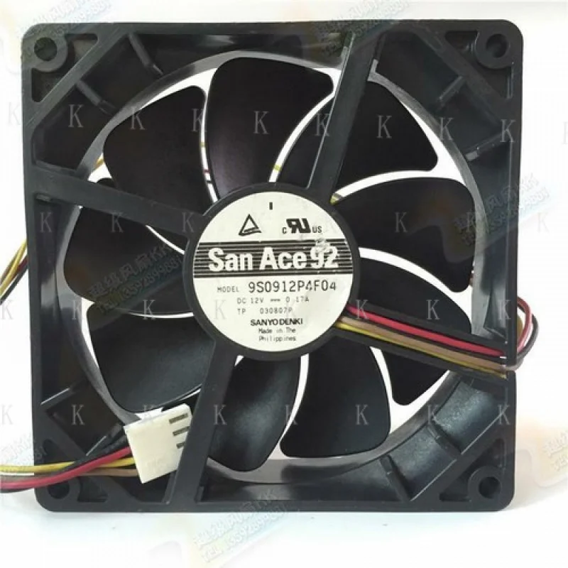 

C ДЛЯ высококачественного охлаждающего вентилятора 9S0912P4F04 12 В 0,17 А 92*92*25 мм