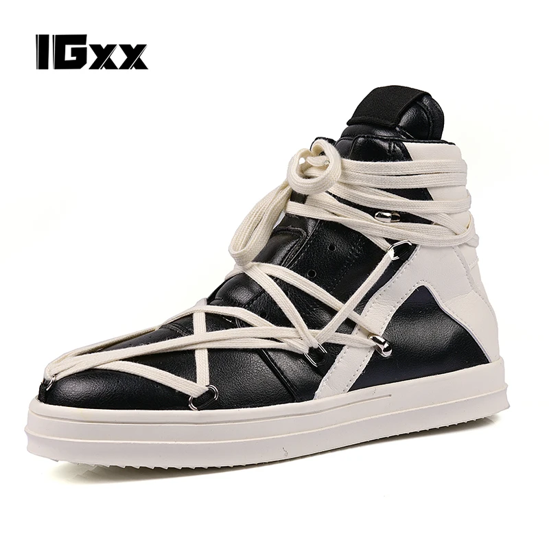 

size39-45 New Punk Men Shoes Men Genuine Canvas high-top Shoes Ankle Boots for men motorcycle shoes men outdoor high boots