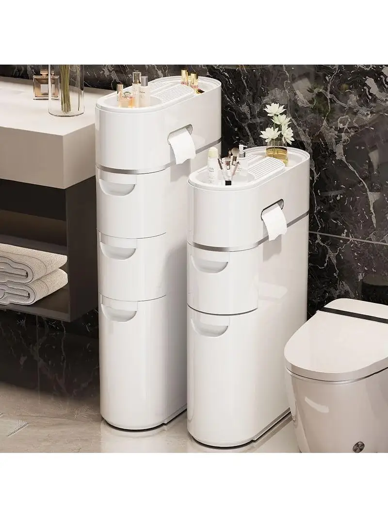 

Batoom Der Sle Storage Cabinet Multi-layer Plastic Organizer No Installation Required Toilet elf