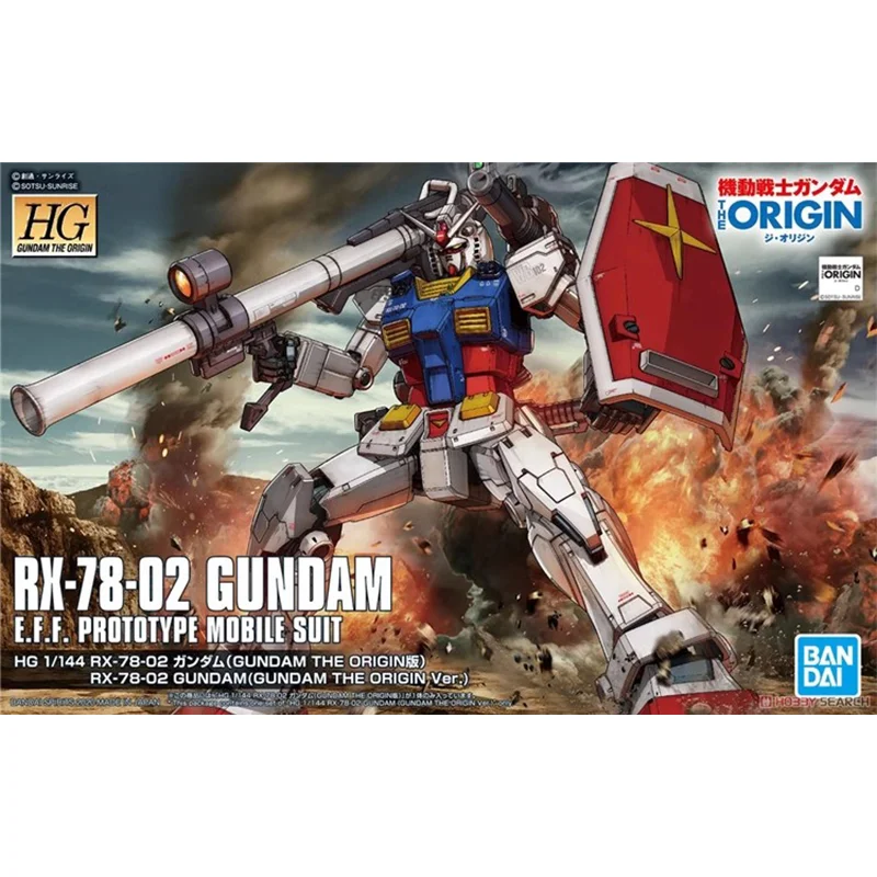 Spot Direct Delivery Bandai Original Anime GUNDAM Model HG GTO 1/144 RX-78-02 GUNDAM Action Figure Assembly Toys For Children