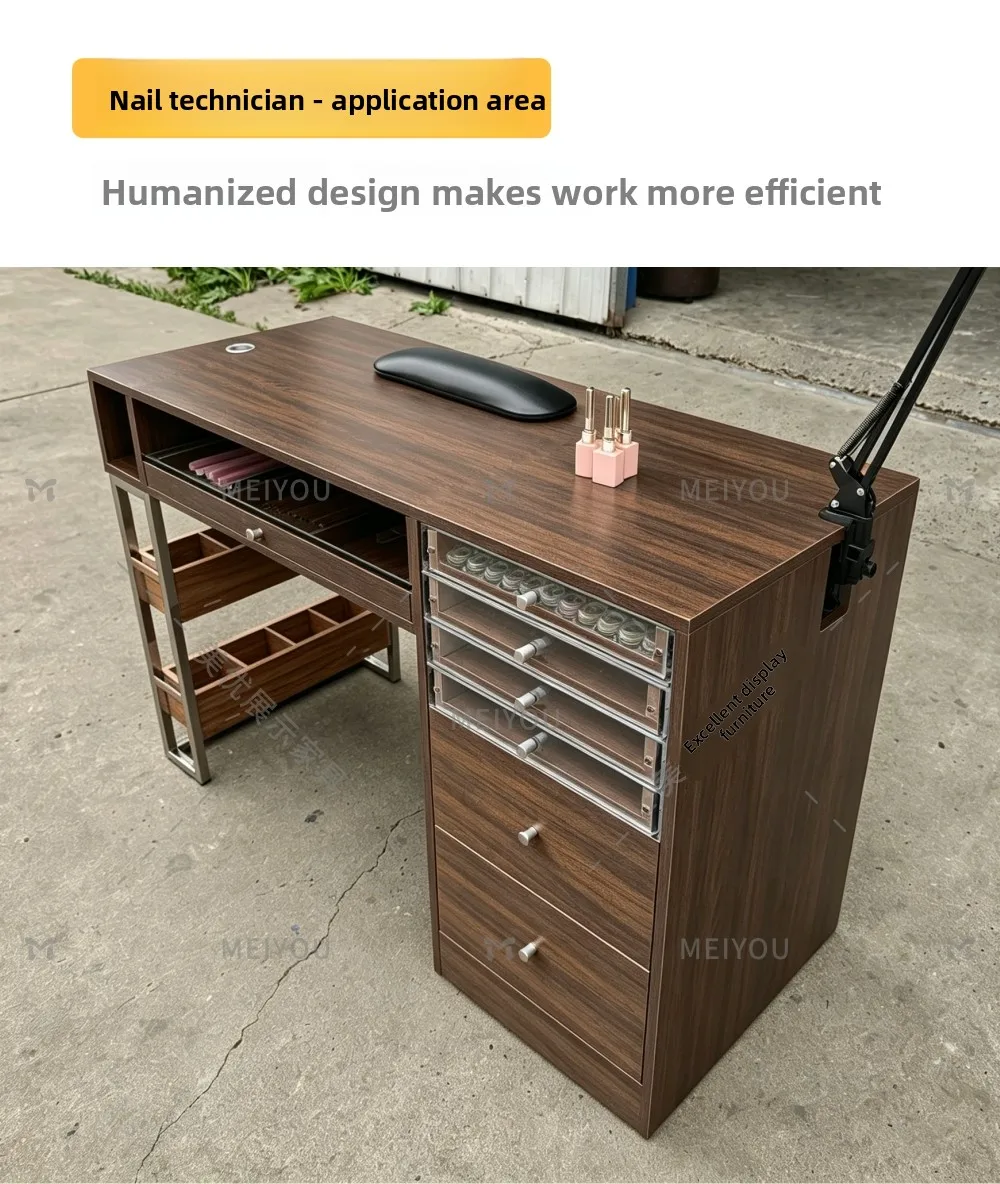 LMM table with vacuum cleaner antique single double manicurist workbench table and chair set