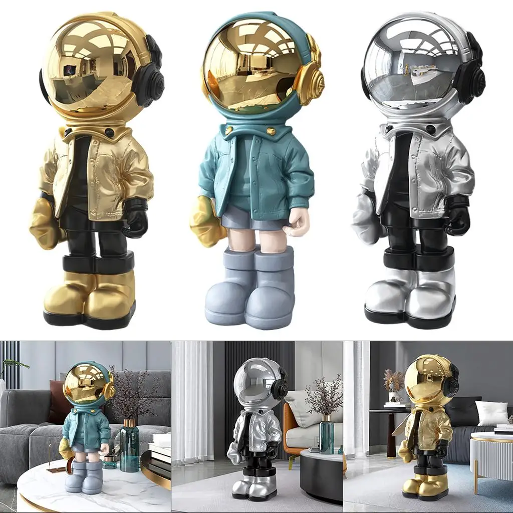 

Cute Astronaut Statue Desktop Decor Spaceman Home Decor Crafts Ornament