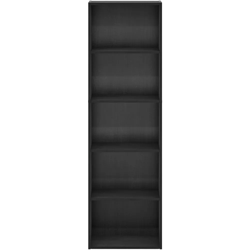 Luder Bookcase / Bookshelf / Storage Shelves, 5-Tier, Blackwood