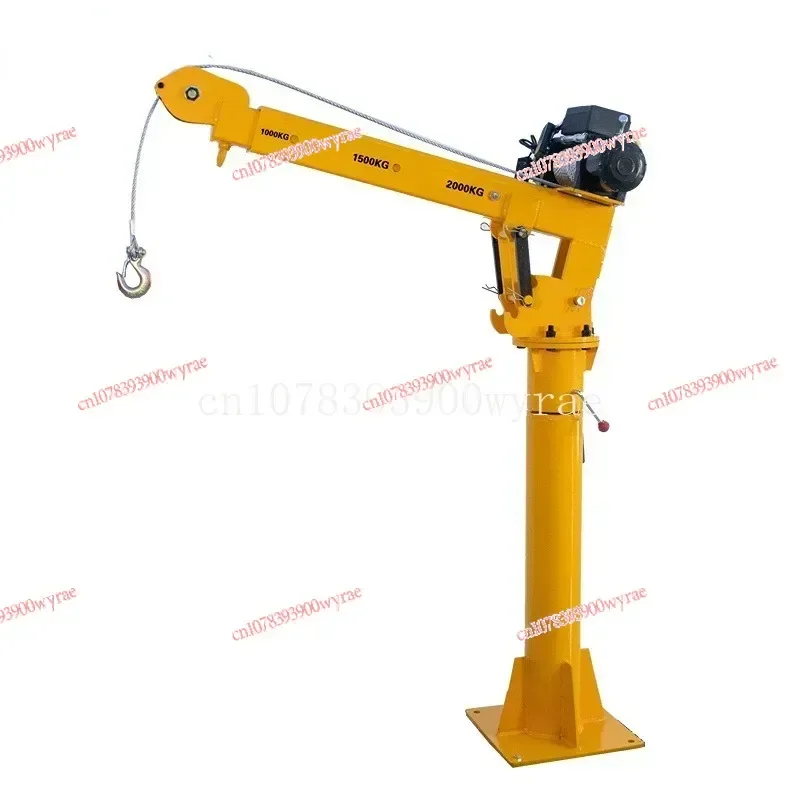 Portable electric hoist remote control mobile Jib mounted pickup arm lift small mini crane 500kg truck cranes