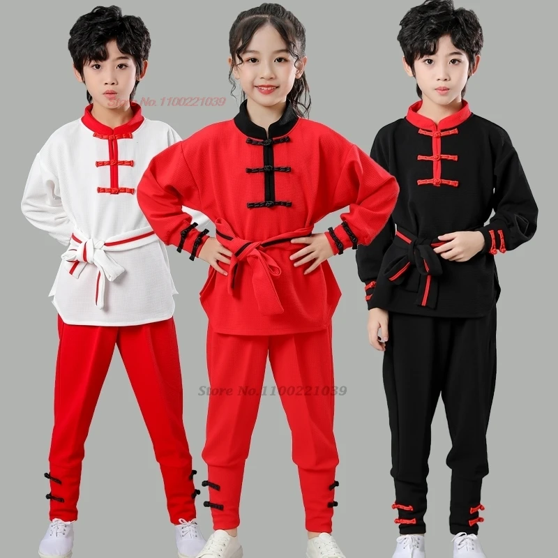 2024 traditional chinese kung fu costume children wushu taekwondo training exercise uniform suit kung fu suit wing-chun clothing