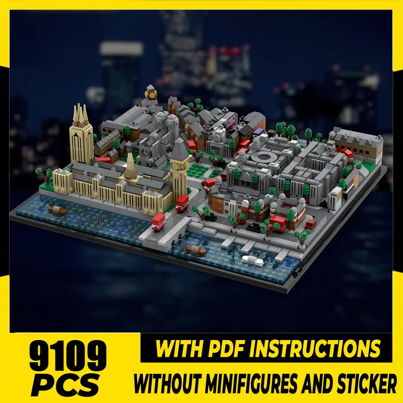 Popular Movie Model Moc Building Blocks London Architecture Street View Model Technology Brick DIY Assembly Construction Gifts