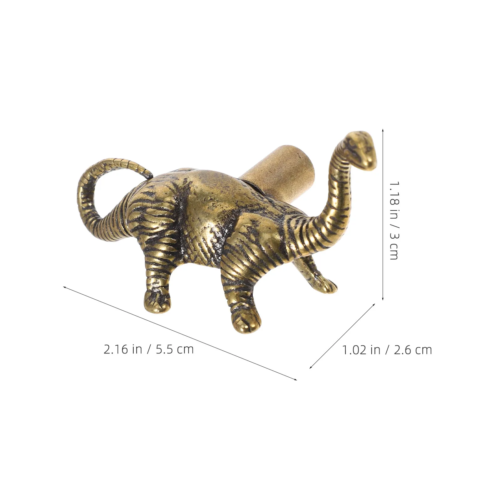 Brass Gold Dinosaur Dresser Pulls Single Hole Animal Drawer Handles for Room Furniture Upgrade Smooth Scratch Resistant