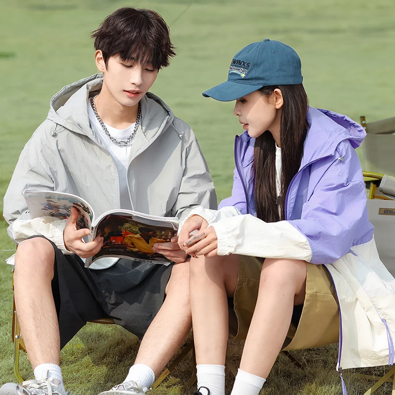 

Куртка-худи с защитой от УФ-излучения UPF50+ для мужчин и женщин, легкая походная куртка, уличная рубашка с длинным рукавом и защитой от солнца, плащ-накидка