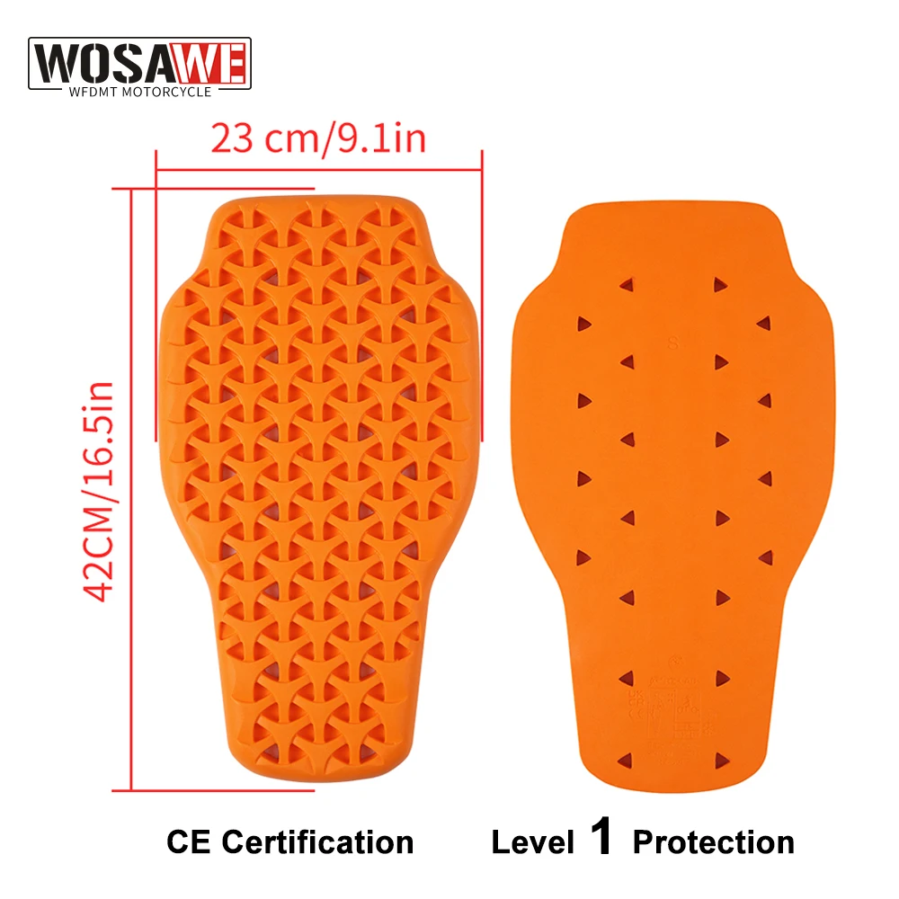 

Защитная задняя часть мотоцикла WOSAWE, сертификация CE, уровень 1, защита тела, защита мотоцикла, катания на лыжах, скейтборде, встроенная задняя защита