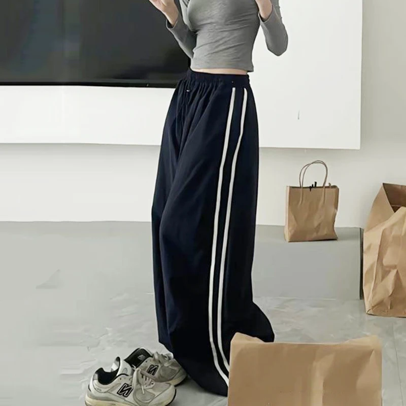 Модные разноцветные повседневные брюки на осень-зиму с эластичной резинкой на талии и шнурком, индивидуальный двухсторонний стиль