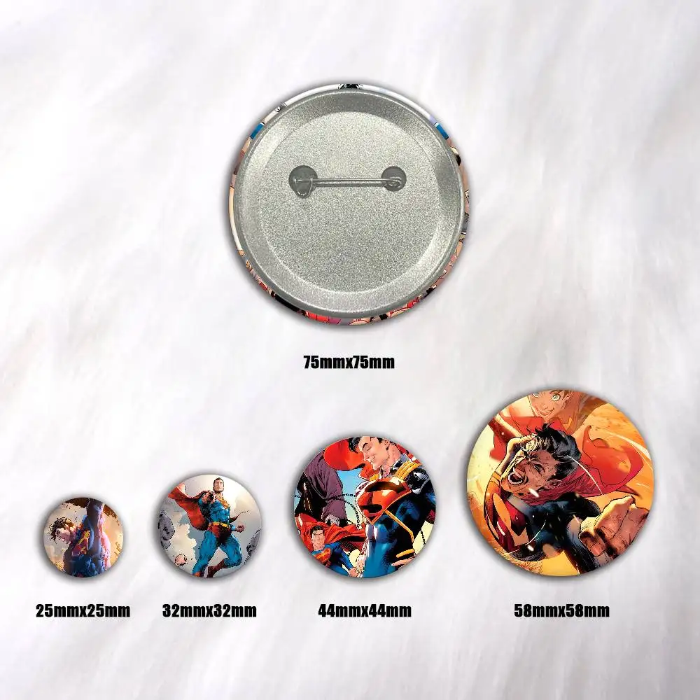 Anime Book Covers S-Super Cartoon man Manga Badges 32 44 58 75 mm Round Cosplay Pin Bag Decor Fans Collect Friends Gifts Brooch
