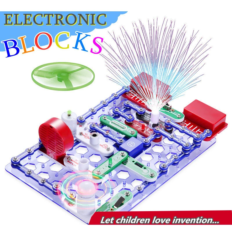 Children's STEM Circuit Building Blocks Set Electronic Assembly Physics Teaching Experiment Toys for Kids Christmas Gift
