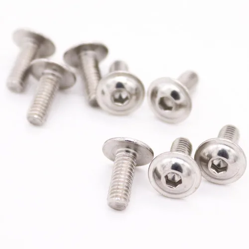 Imagen 2 del producto M2 M2.5 M3 M4 M5 M6 M8 M10 ISO7380.2 304 A2 cabeza de botón redondo con casquillo hexagonal de acero inoxidable con tornillo de perno de cuello de arandela