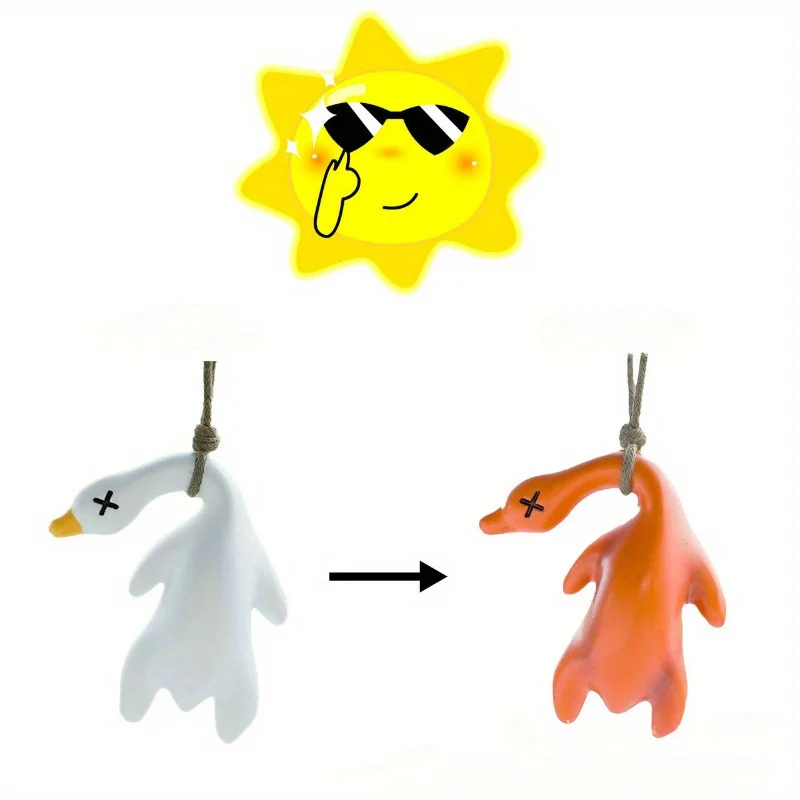 Color Changing Roasted Duck Car Ornaments and Decorations UV Color Changing, Beijing Roast Duck Check The Degree of UV Radiation