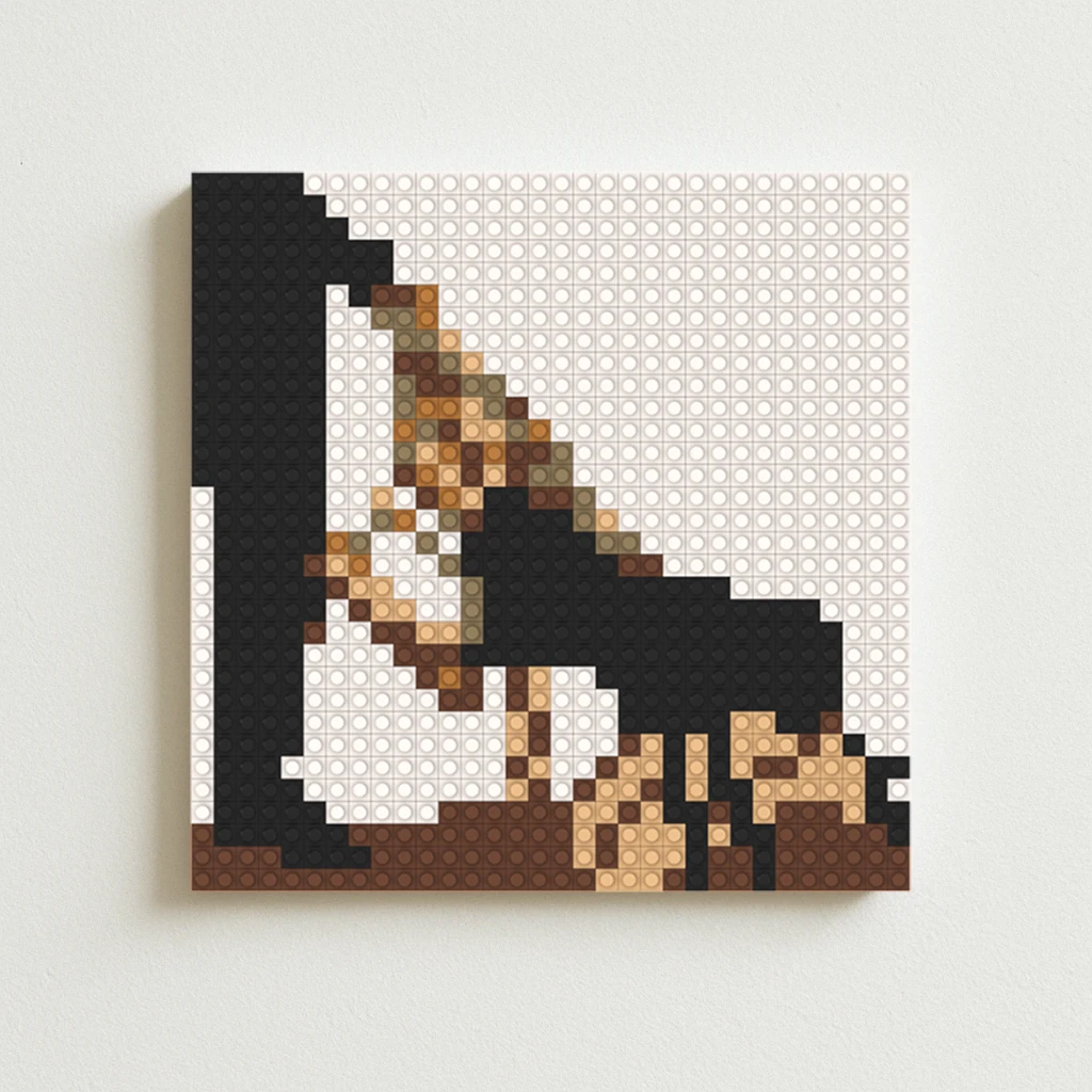 

Постер-мозаика из кирпичиков с обложкой альбома Сабрины Карпентер, DIY, пиксельная живопись, декор для стен в стиле поп-музыки, картина из строительных блоков