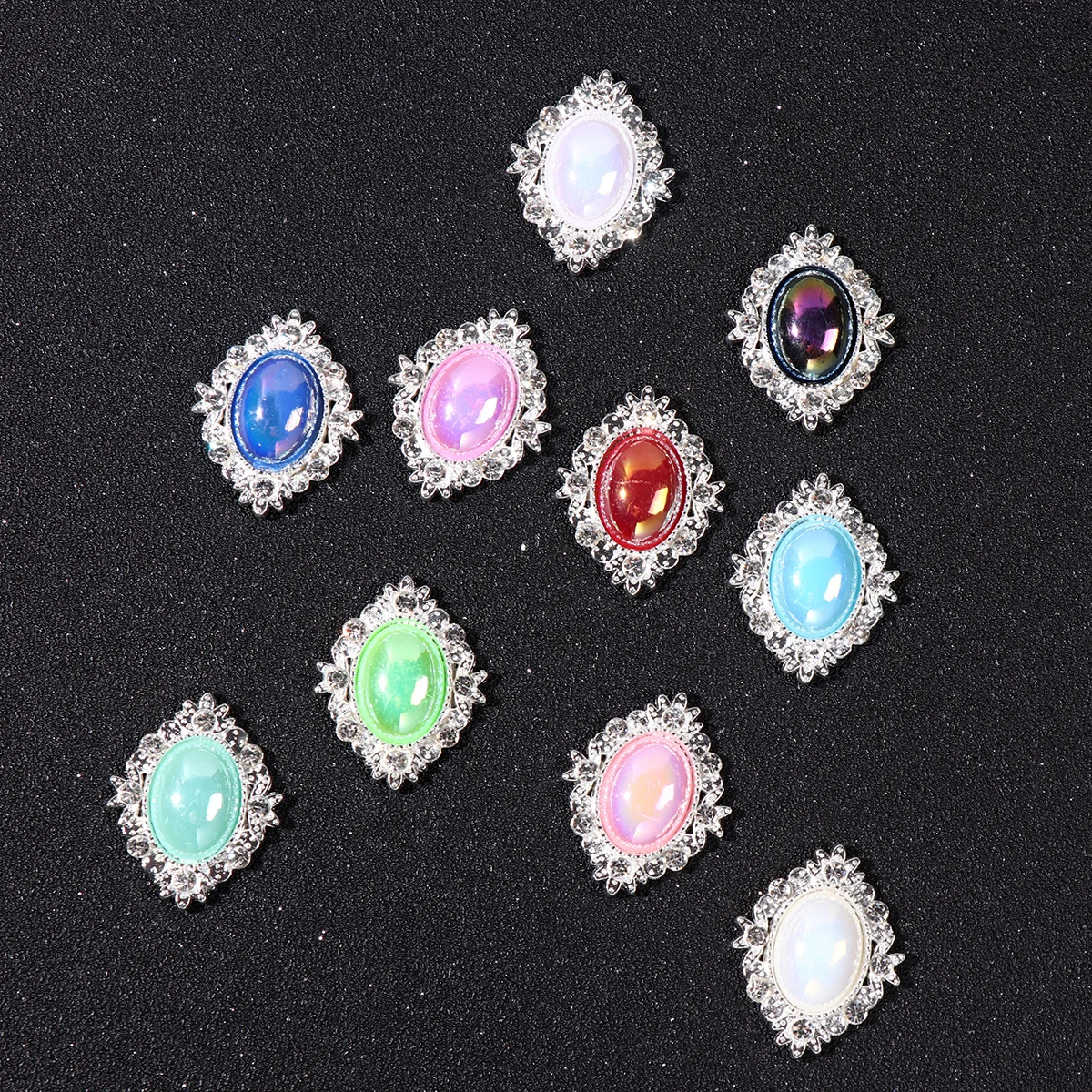 

10Pcs DIY Pearl Alloy Jewelry Accessories Kit Handmade Earrings Pendants for Wedding Party Daily Fashion Decoration