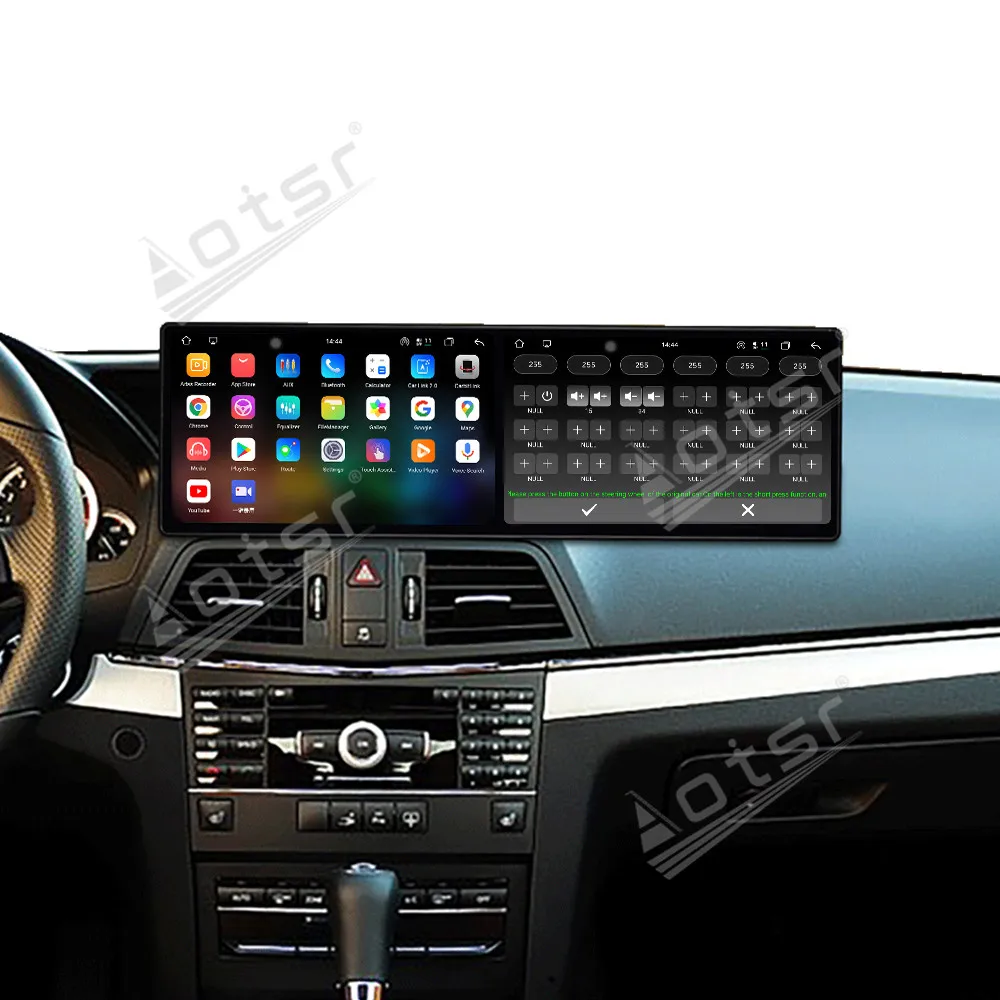 

Для Mercedes-BenzE2 дверной купе W212 Автомобиль 2009-2011 carplay Android 15, двойной 9,1-дюймовый радиоприемник с GPS-навигацией, стерео мультимедийный плеер