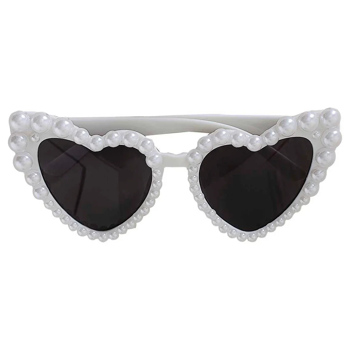 White Heart Shaped Pearl Embellished Sunglasses OS New Pearl Heart Sunglasses ~ Pearl – Show Me Your Mumu main image 3