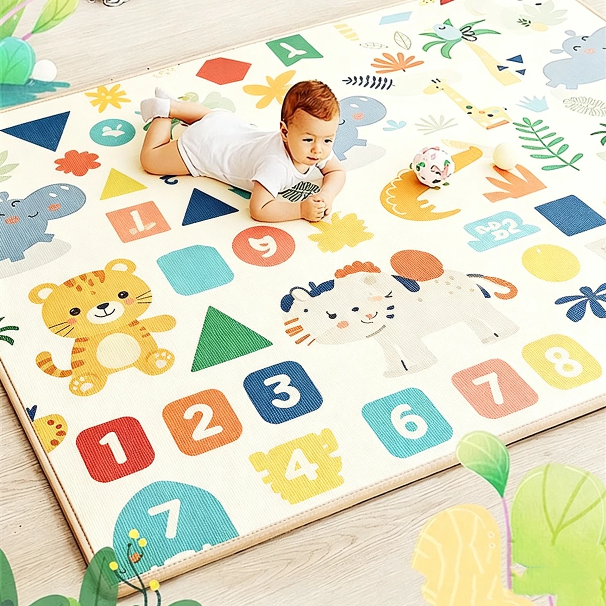 Double Sided Pattern Non-toxic - Kids Education Rug ulasan dan harga